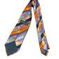 Vintage Jean de Ley Paris Silk Tie Orange Blue