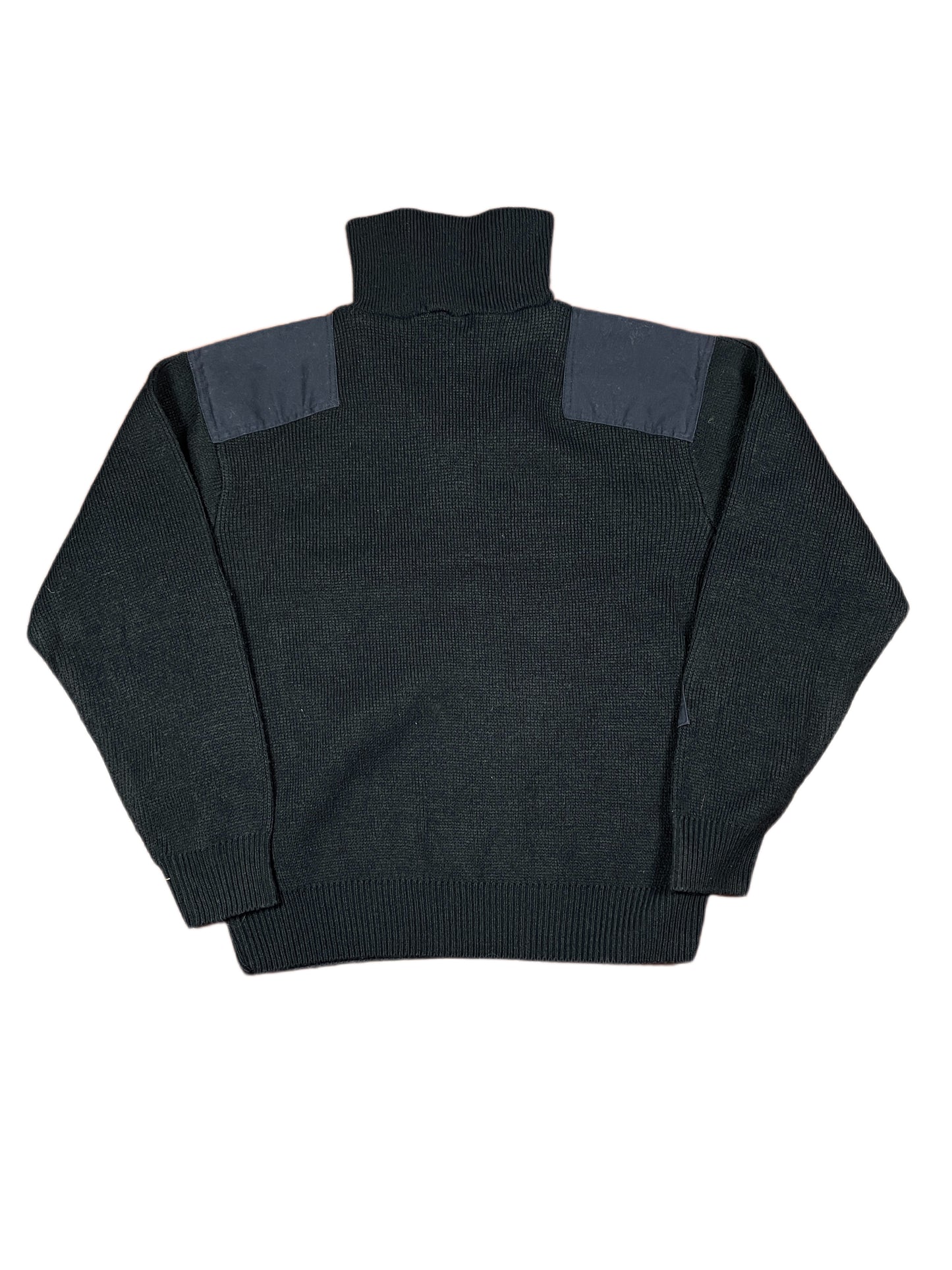Vintage Valento Knitted Zip Sweatshirt Navy - L