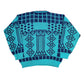 Vintage Club Libre Knitted Sweatshirt Blue Turquoise - M