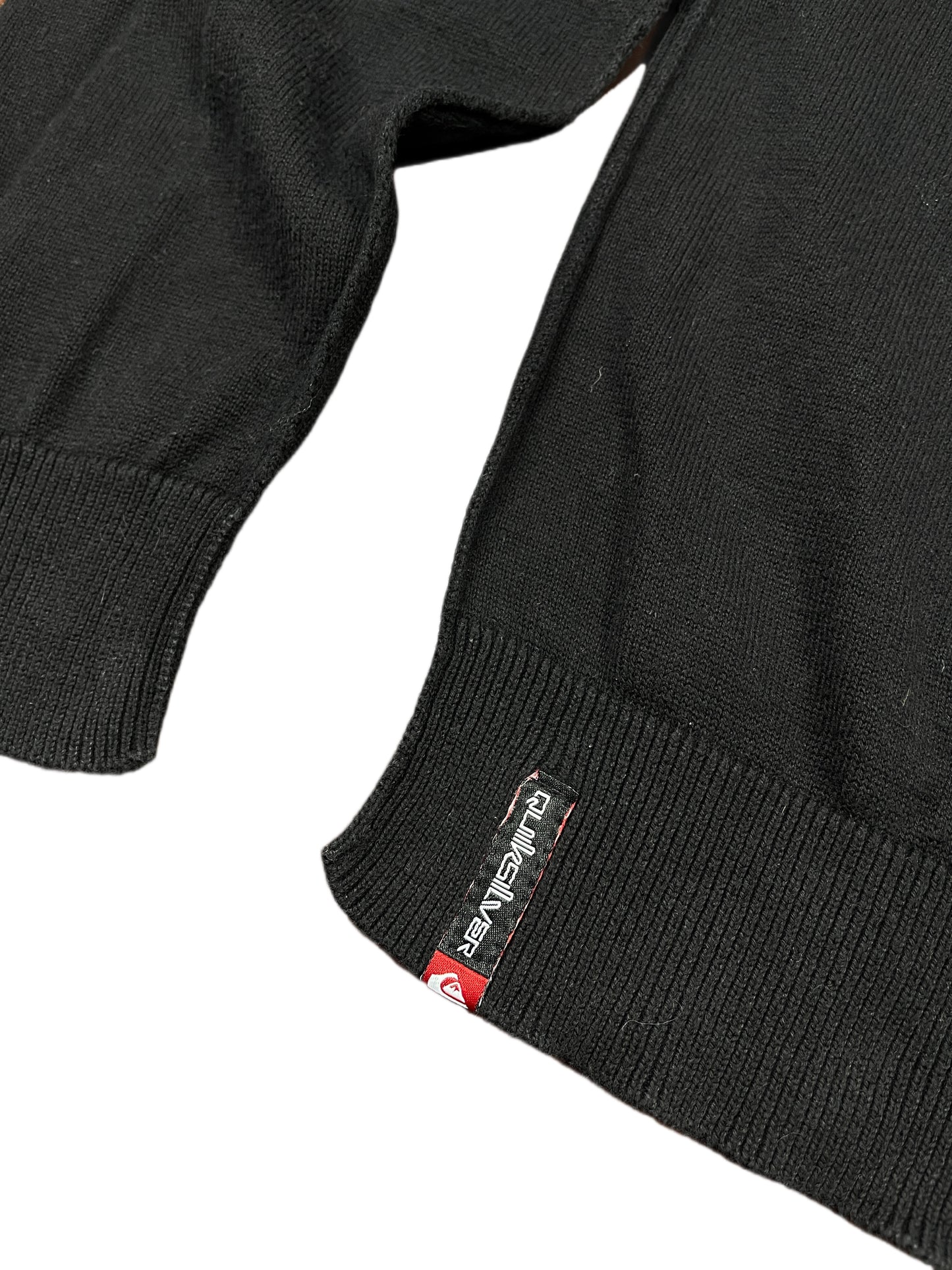 Y2k Quiksilver Knit Sweatshirt Black - L