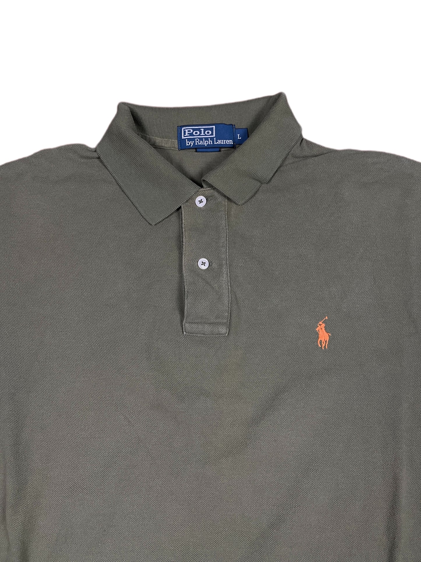 Vintage Polo Ralph Lauren 1990s Polo Shirt Khaki - L