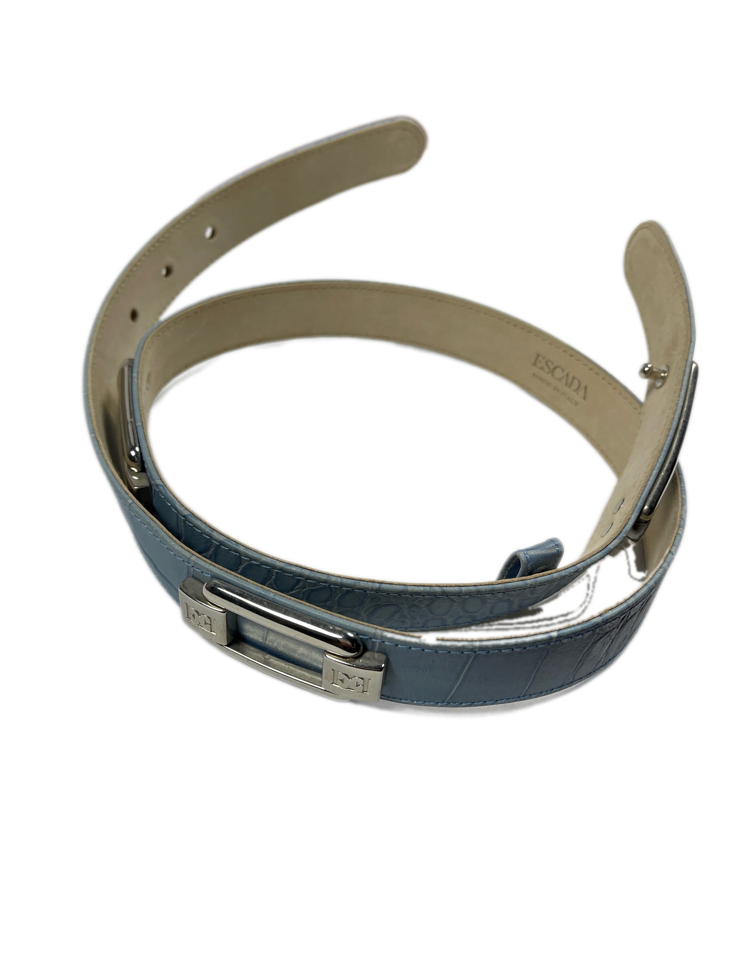 Vintage Escada Leather Belt Blue