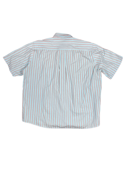 Vintage Howard Marks Short Sleeve Shirt Striped Gray Blue - L
