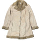 Vintage Faux Fur Coat Beige - M