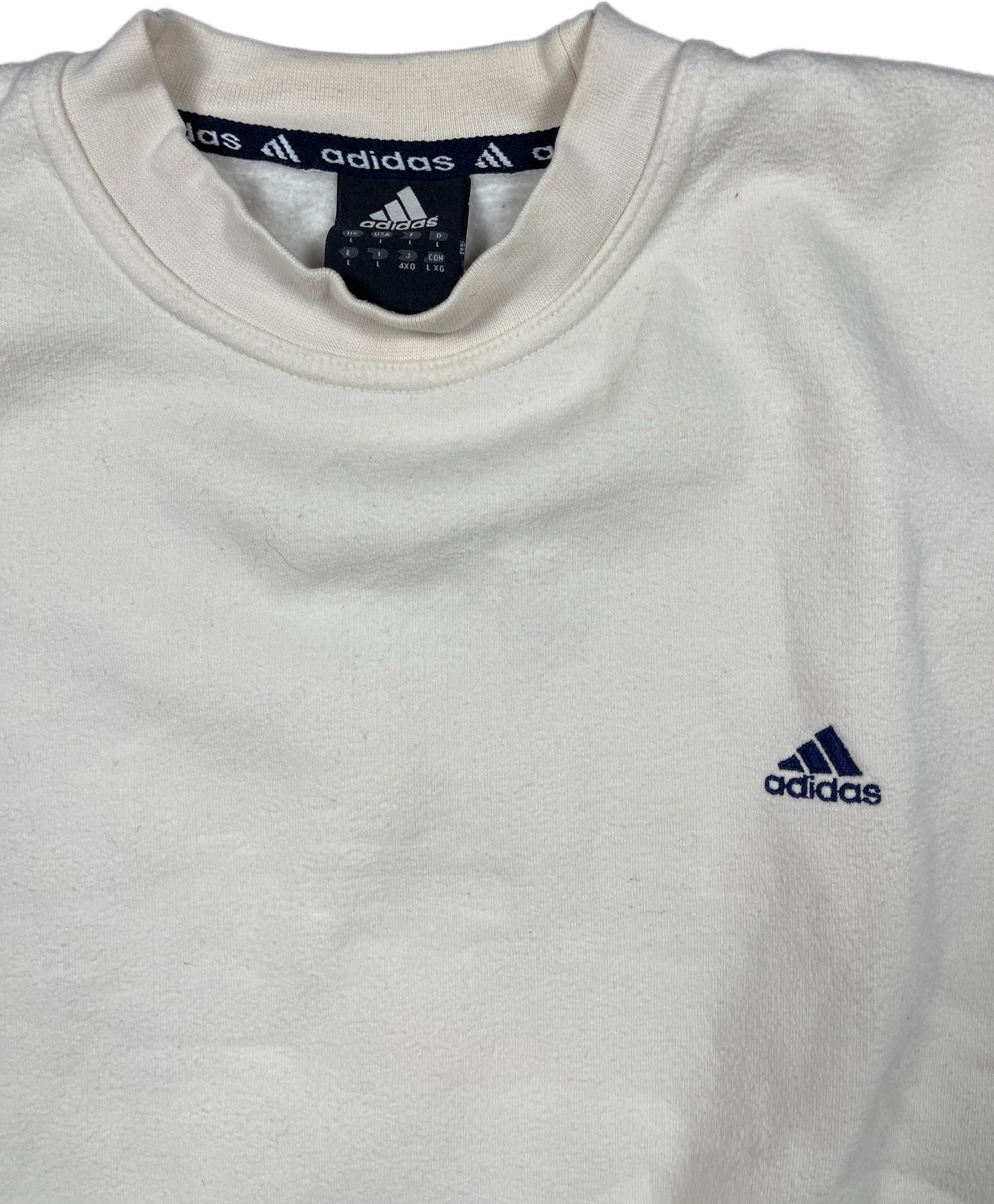 Adidas Sweatshirt  Off-White Cotton Blend L