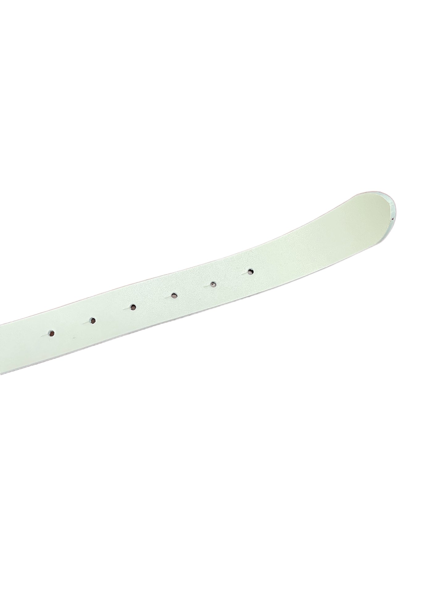 Y2k Playboy Leather Belt White 2004