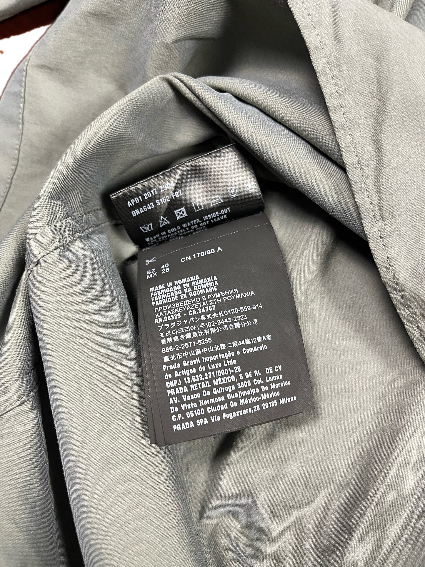 Ultra Rare Fondazione Prada 2017 Long Sleeve Shirt Gray - L