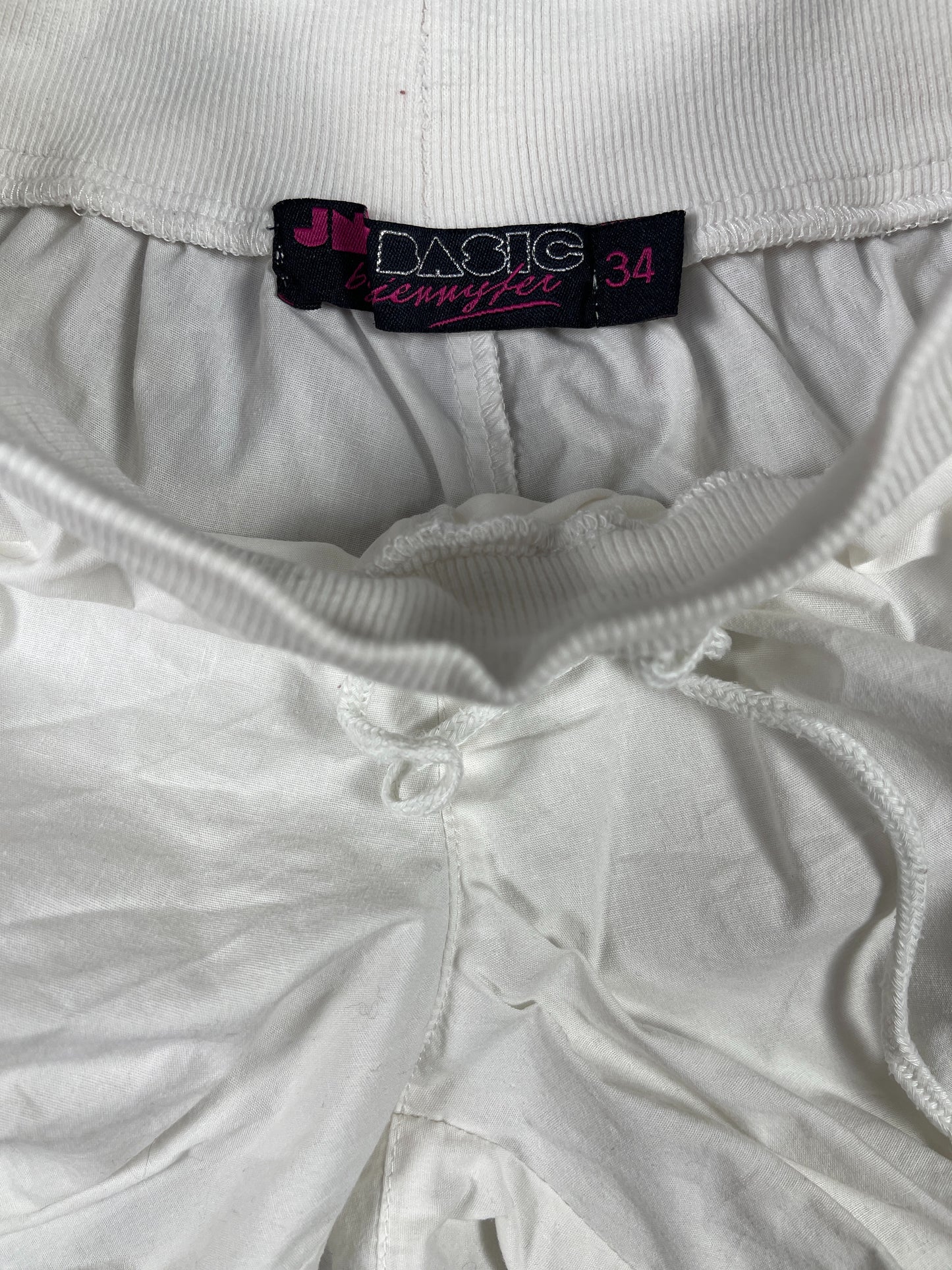 Y2k Jennyfer Low Waist Shorts White - XS