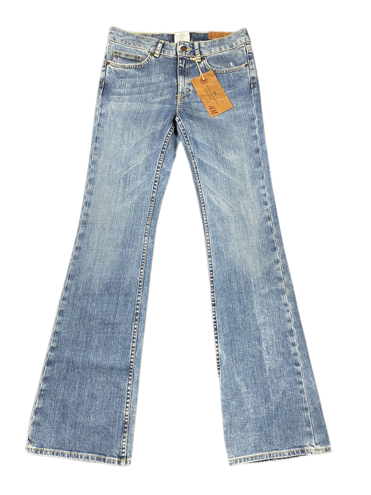 Y2k H&M Logg Flared Bootcut Denim Pants Blue - M