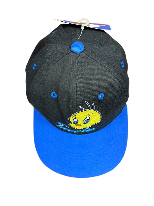 Vintage Tweety 1997 Looney Tunes Warner Bros Cap Blue Black