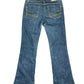 Y2k Bwd Denim Pants Flared Blue - S