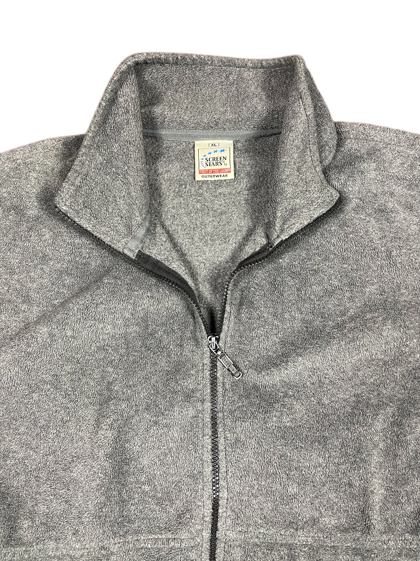 Vintage Screen Stars Fleece Zip Sweatshirt Gray - XL