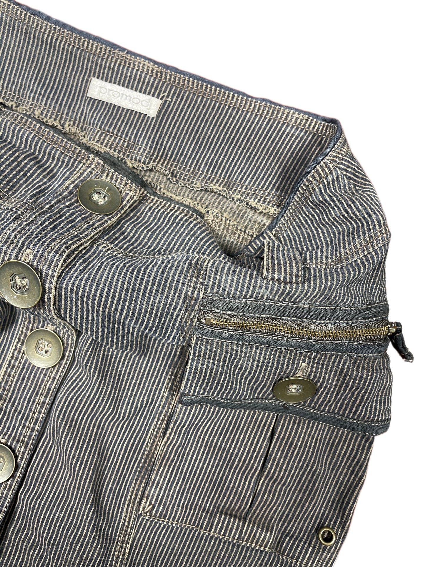 Y2k Promod Skirt Brown Black - M