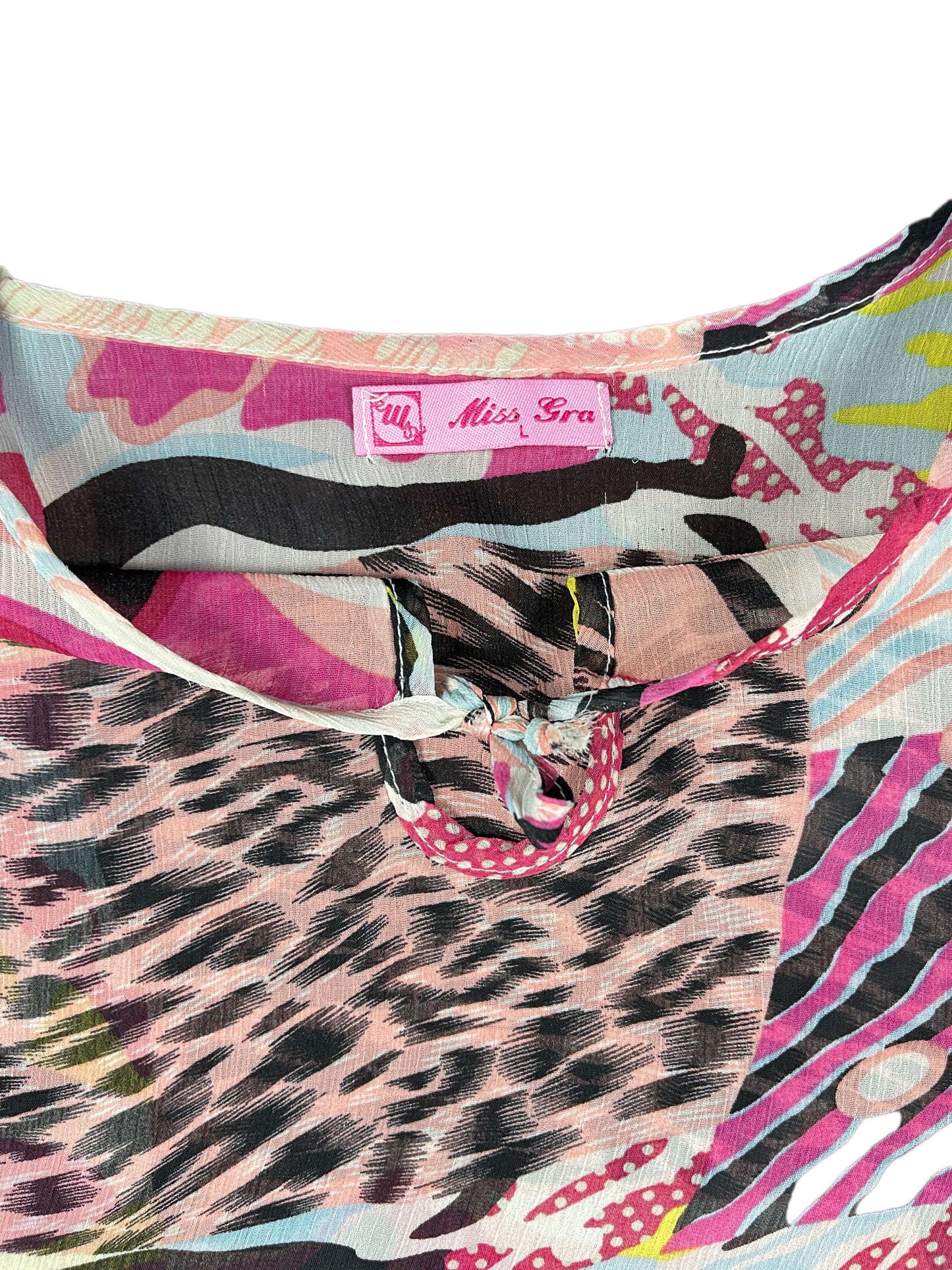 Y2k Miss Gra Short Sleeve Top Rose - L