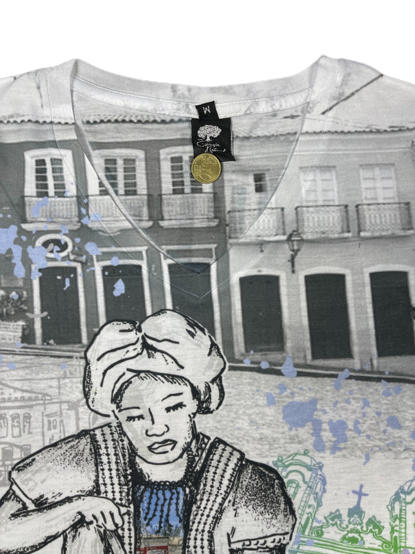 Y2k Energia Natural Short Sleeve Top White - M