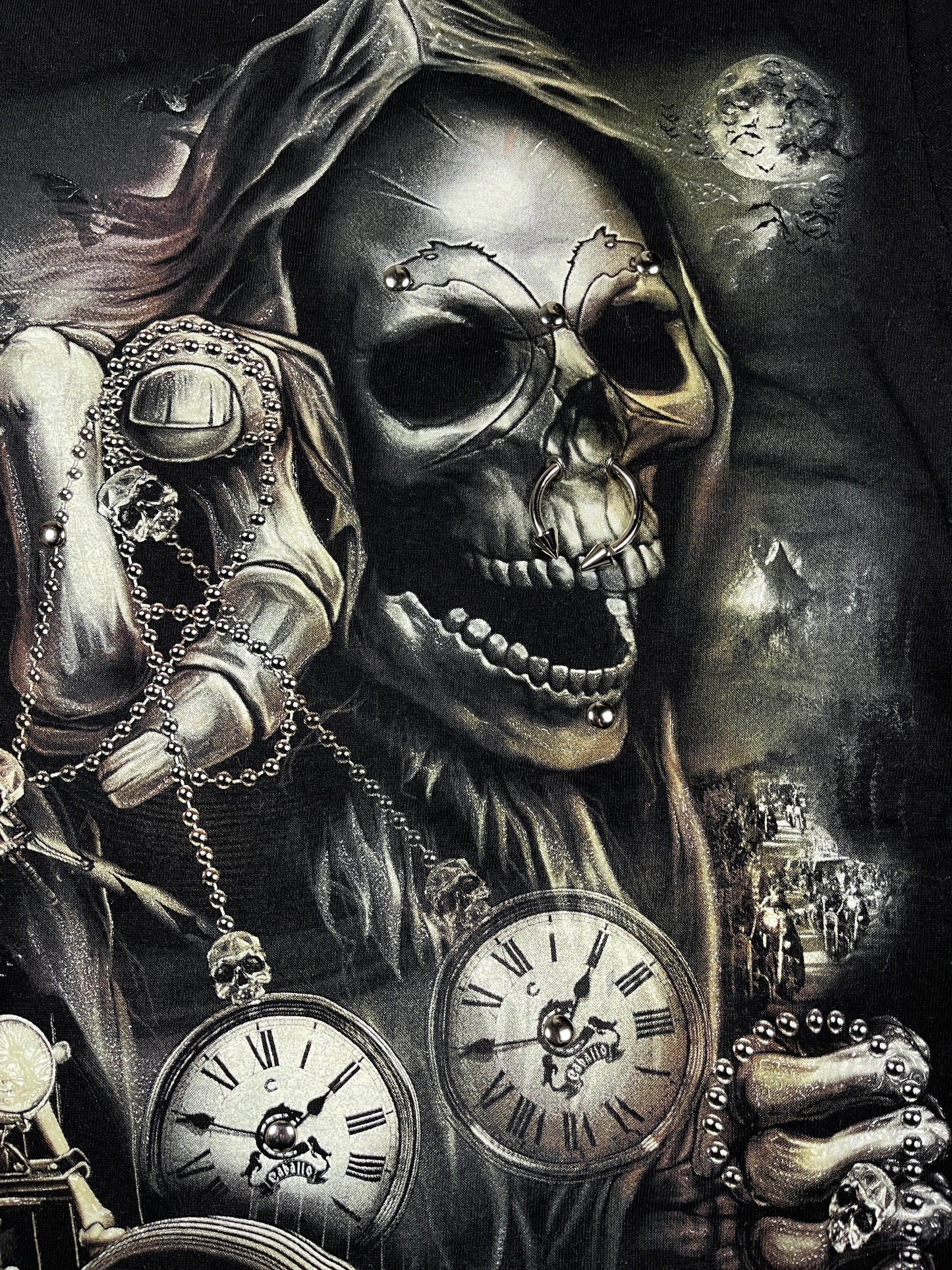 Y2k Wild Death Reaper T-Shirt Black - M