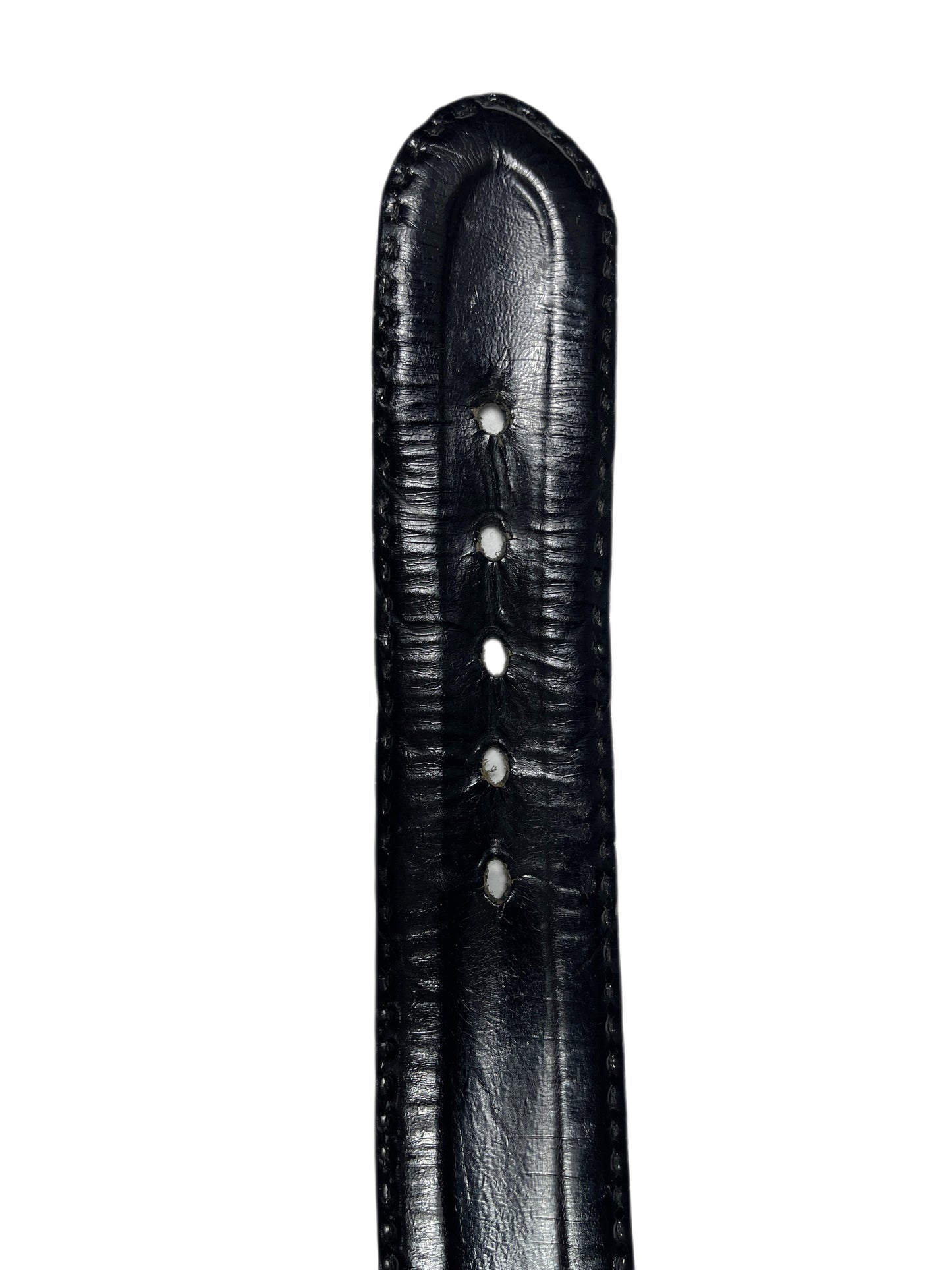 Vintage 70s Leather Belt Black