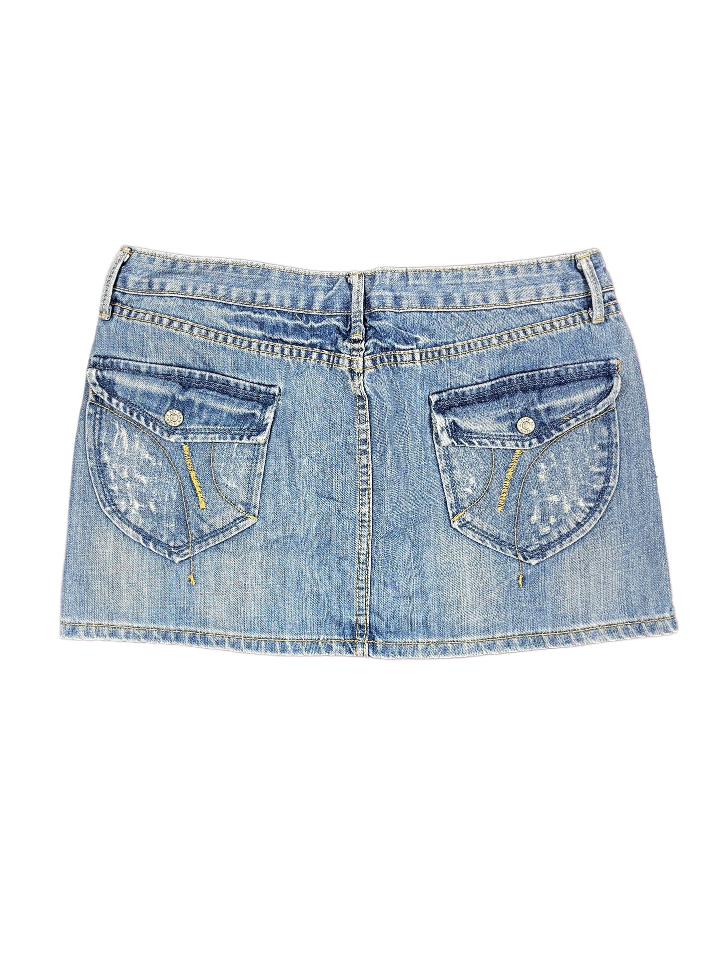 Y2k Reminiscence Boy Denim Skirt Blue - L/XL