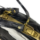 Vintage 70s Leather Shoulder Bag Black
