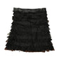 Vintage Ruffle Skirt Black - M