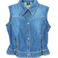 Y2k Versace Jeans Denim Vest Blue - XS