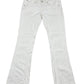 Y2k Miss Sixty Low Waist Flared Denim Pants White - L