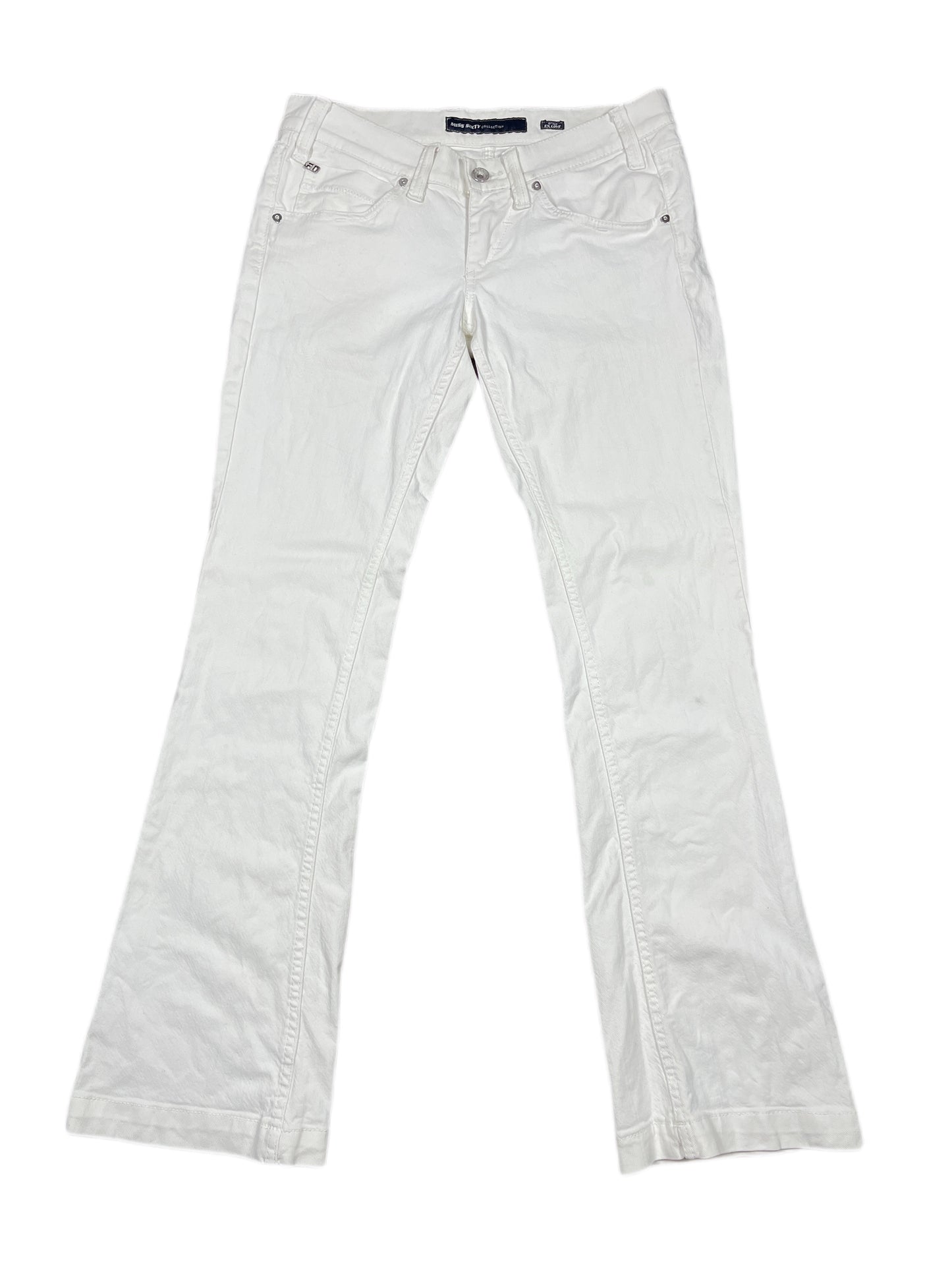 Y2k Miss Sixty Low Waist Flared Denim Pants White - L