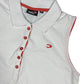 Y2k John Smith Sleeveless Polo Top White Orange - XXL