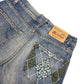 Y2k Sicko19 Bootcut Denim Pants Blue - M