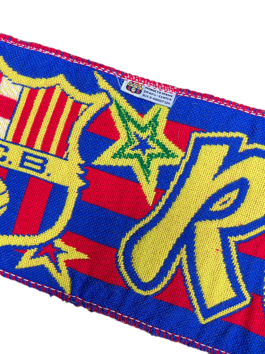 Vintage Ronaldo 9 FC Barcelona Fan Scarf Multicolor
