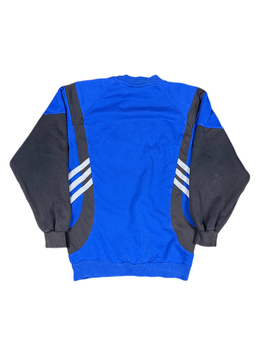 Vintage 1999 Adidas Sweatshirt Blue Black - XS