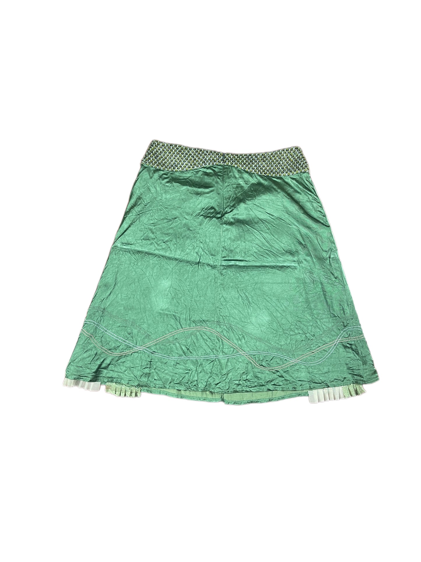 Vintage Custo Barcelona Midi Skirt Green - L