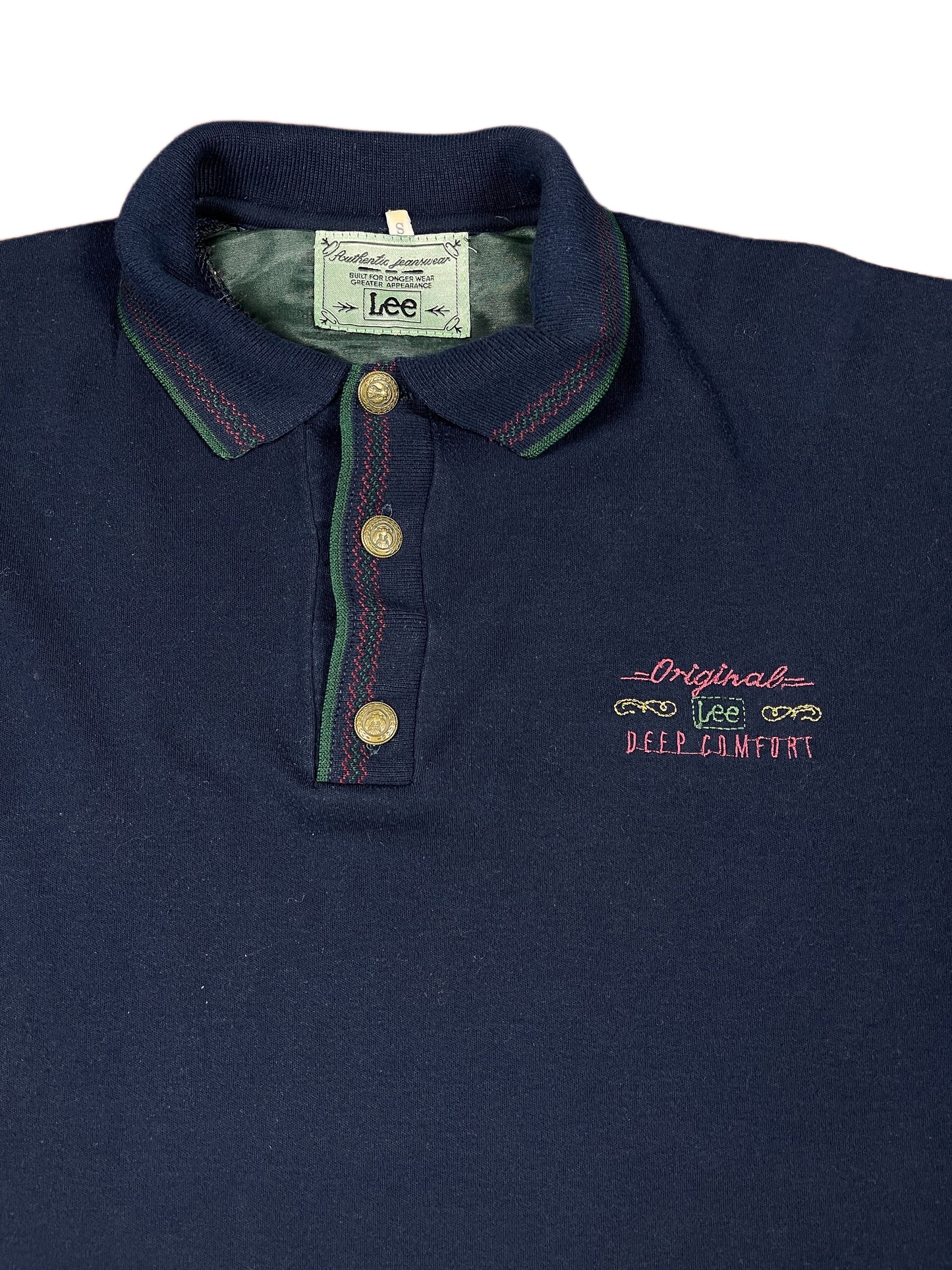 Vintage Lee Boxy Sweatshirt Navy - S