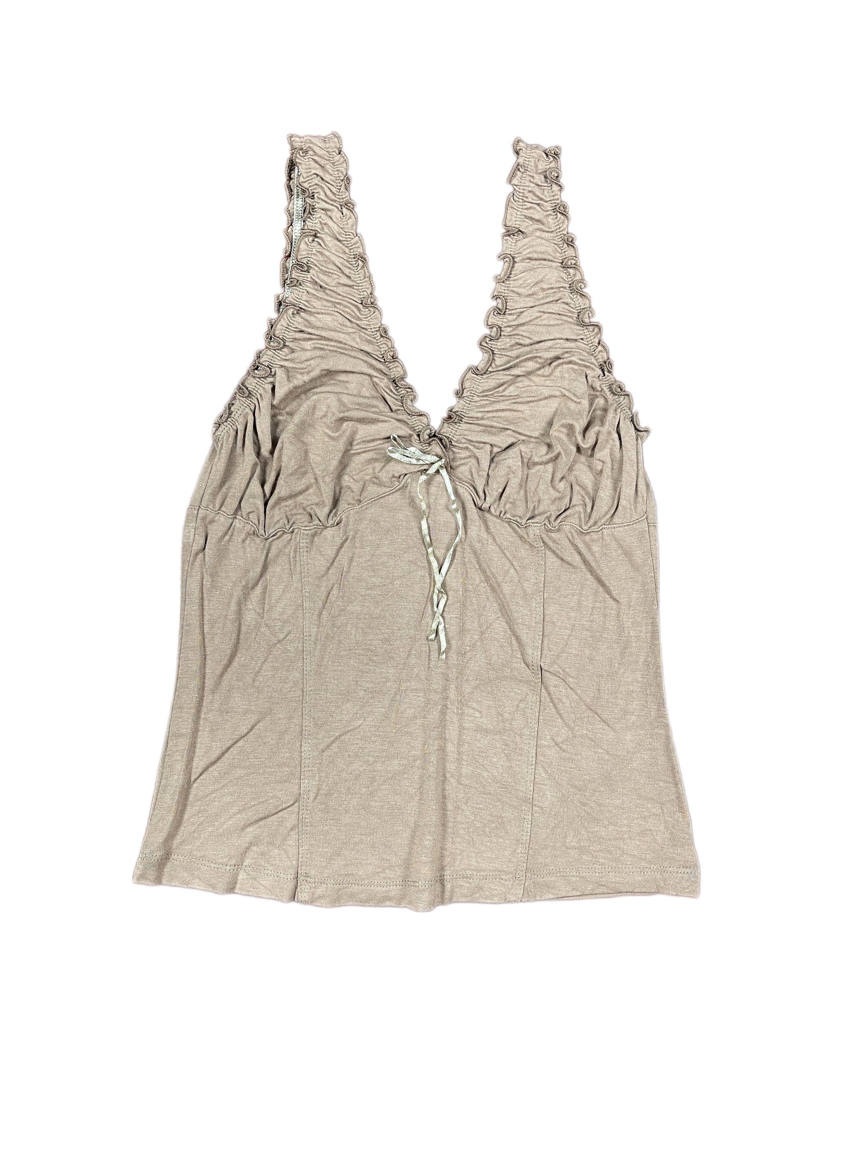 Y2k Mundo Mix Sleeveless Top Brown - M/L