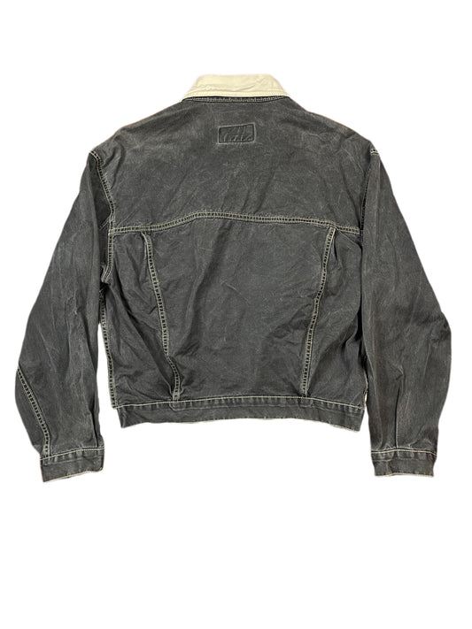 Vintage Diesel 90s Denim Jacket Gray Cream M