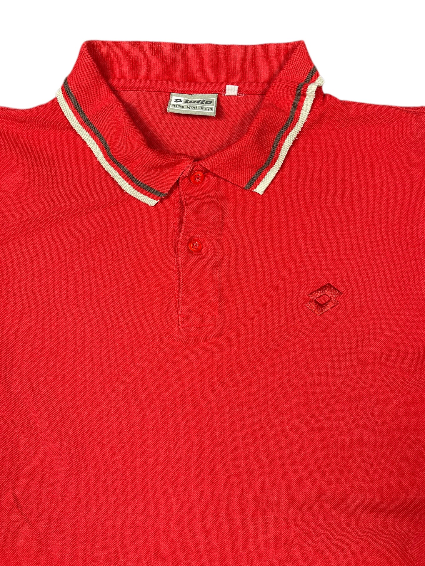 Vintage Lotto Polo Shirt Red - S