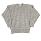 Vintage Menspunt Knitted Sweatshirt Gray Beige - M