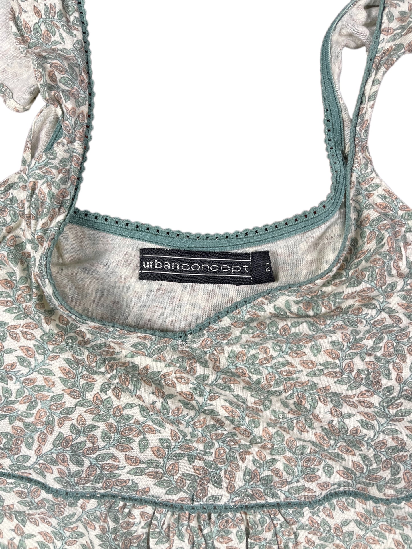 Y2k Urban Concept Sleeveless Top Green - S