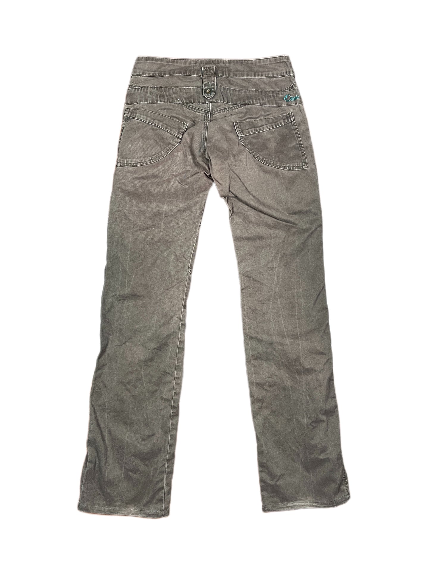 Y2k Chipie Low Waist Cargo Pants Red Brown - S