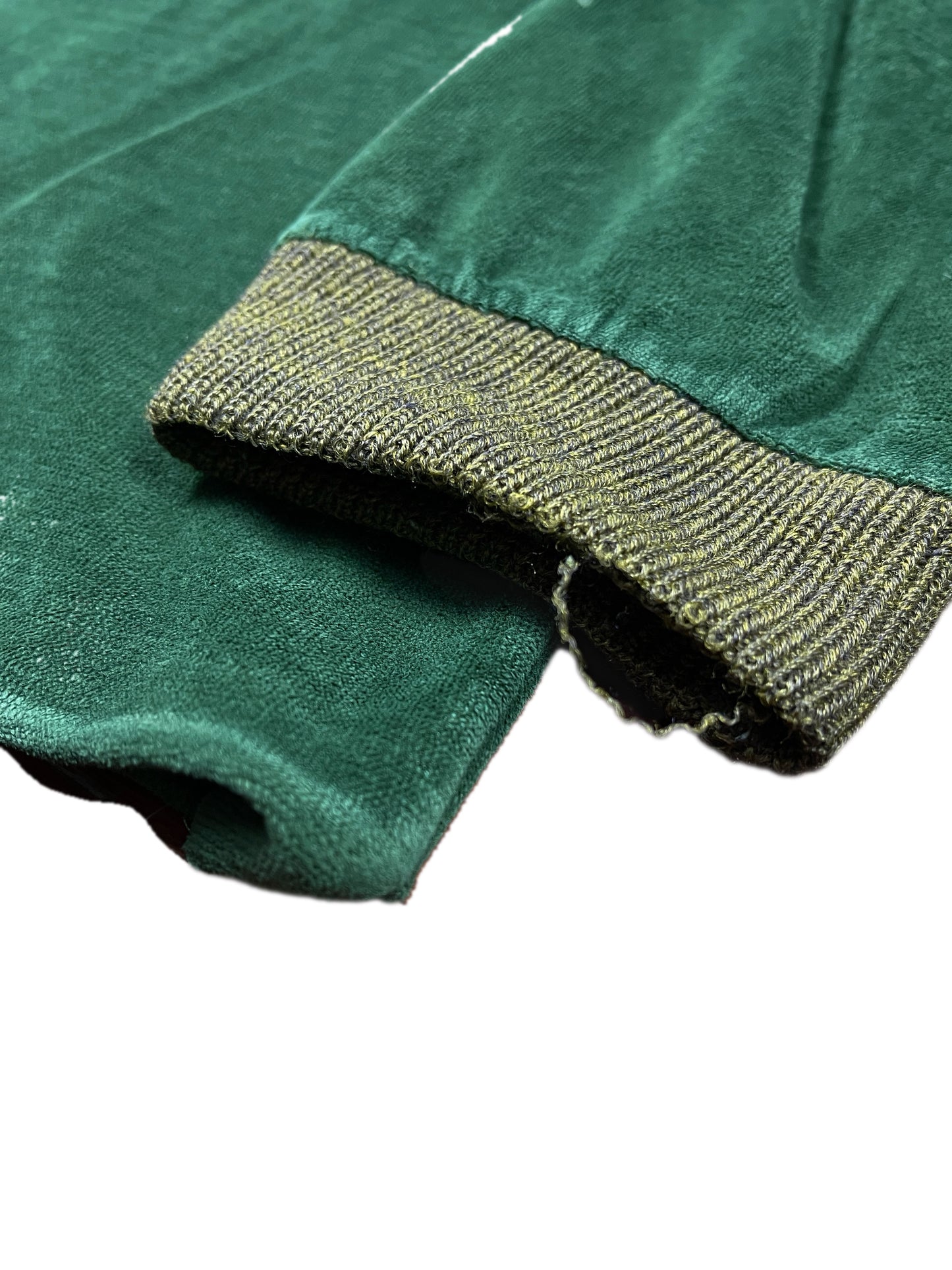 Vintage Lacoste 1990s Velur Polo Sweatshirt Green M