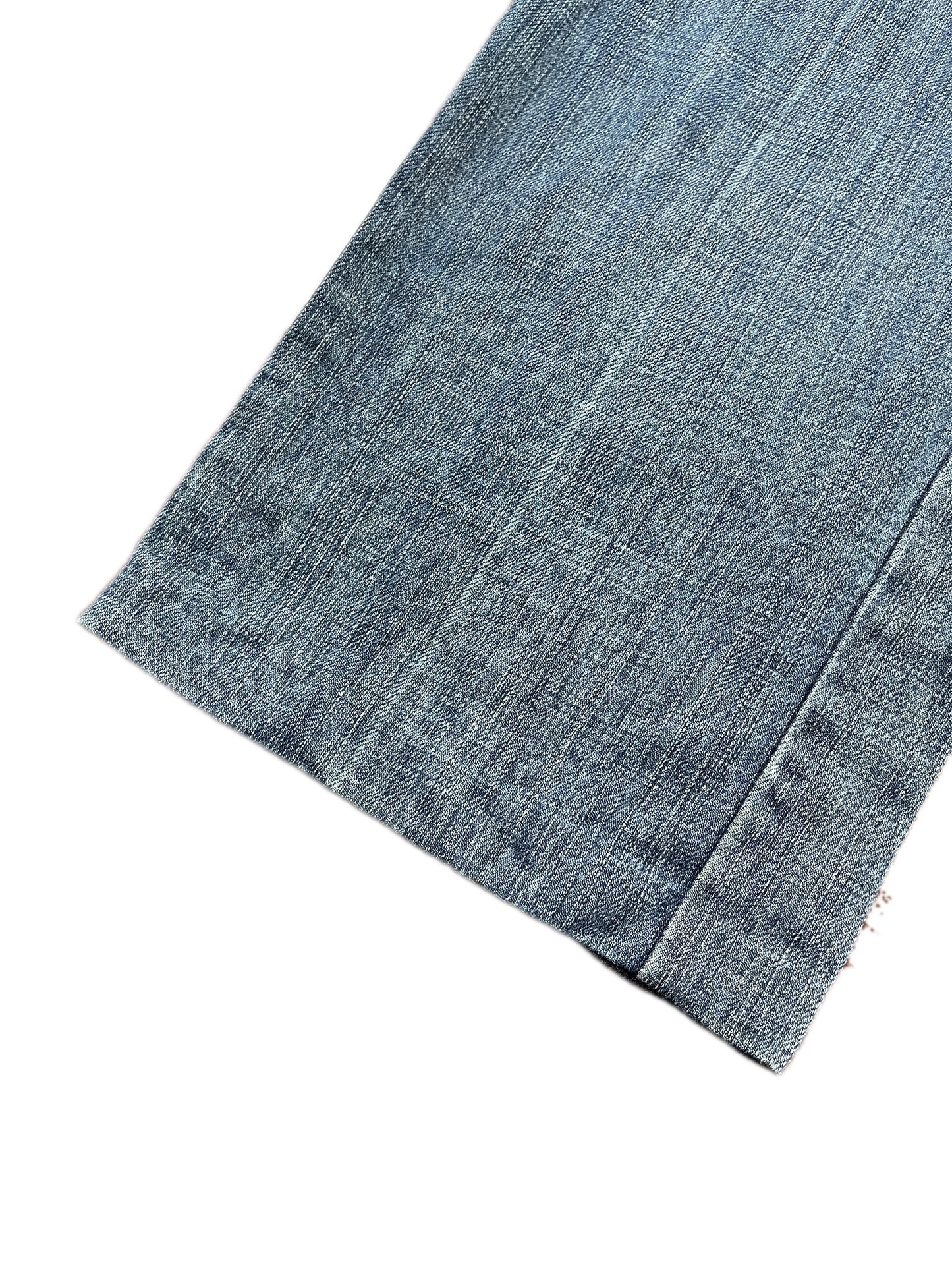 Y2k Caroche Bootcut Denim Pants Blue - S/M