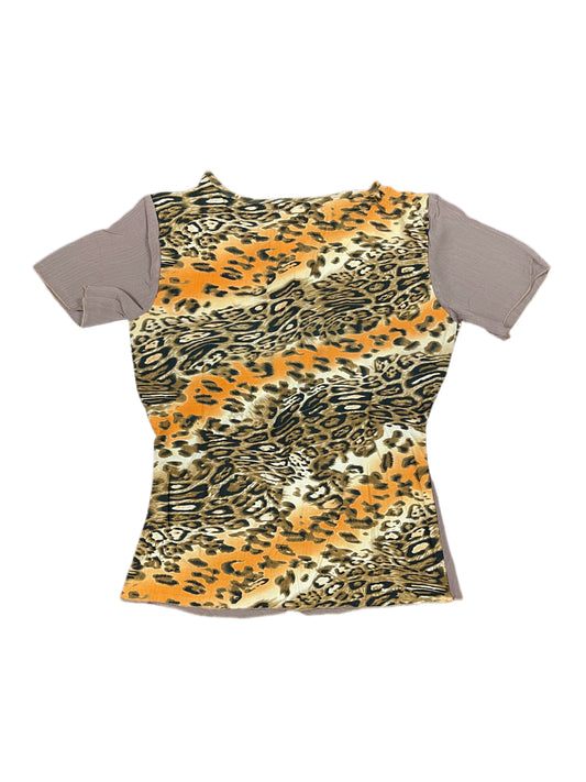 Y2k BbG Short Sleeve Top Brown - M