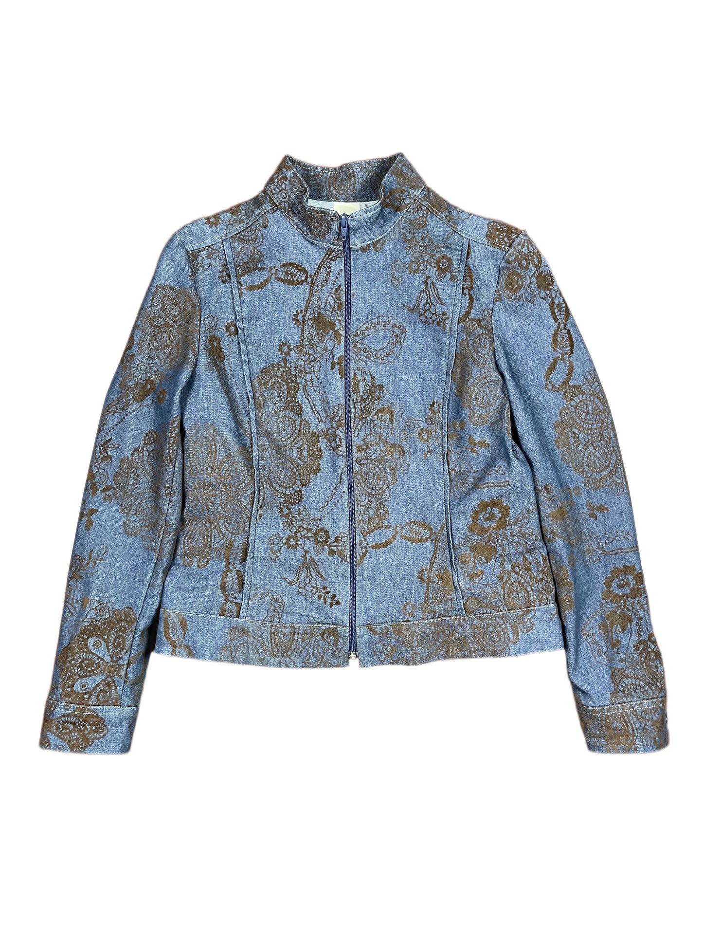 Vintage Denim Jacket Blue Brown - L