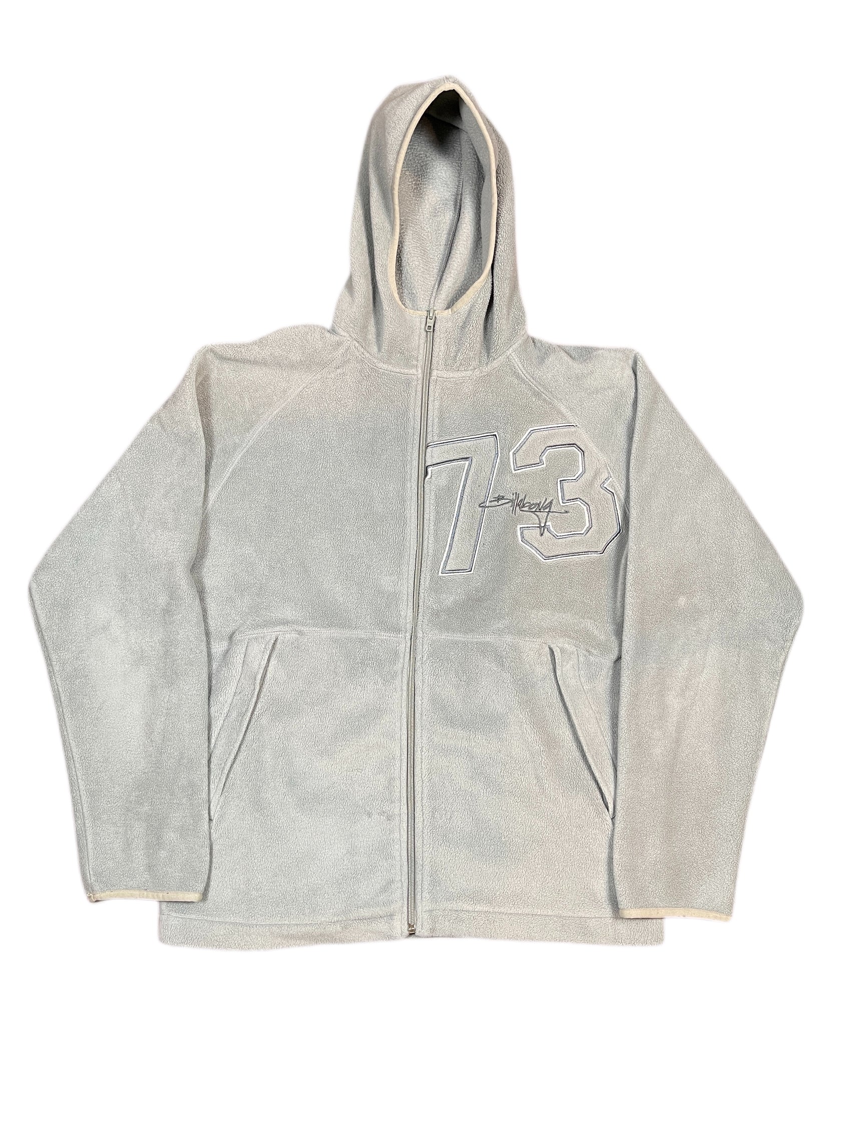 Y2k Billabong Fleece Zip Sweatshirt Gray - S