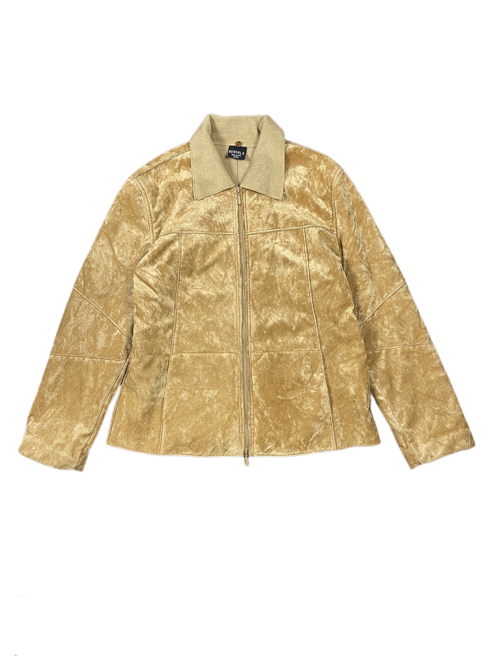 Vintage Neworld Velvet Jacket Beige - XXL