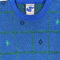 Vintage Claxon Knitted Sweatshirt Blue Green - L