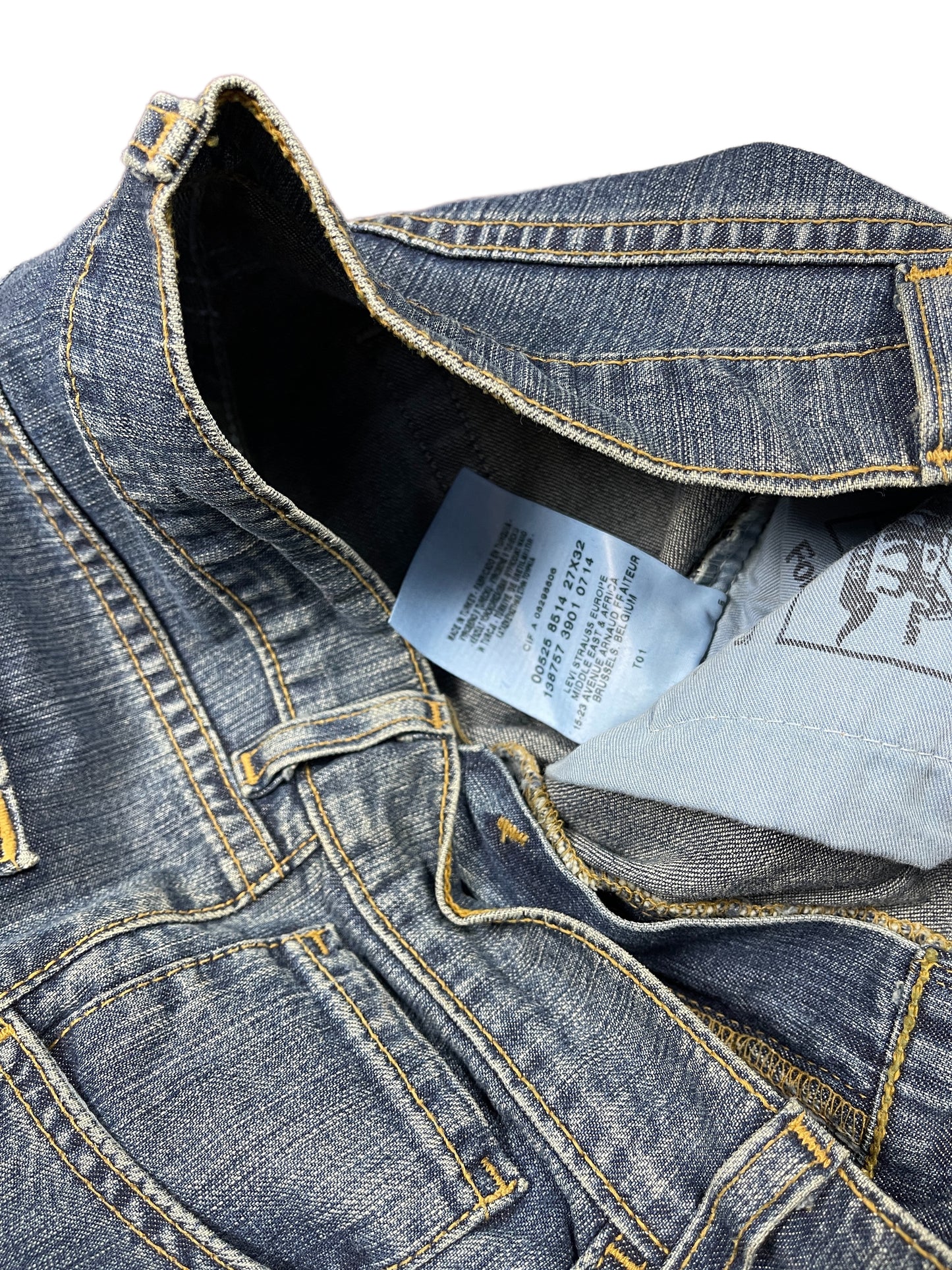 Y2k Levi's Flared Denim Pants Blue - S/M