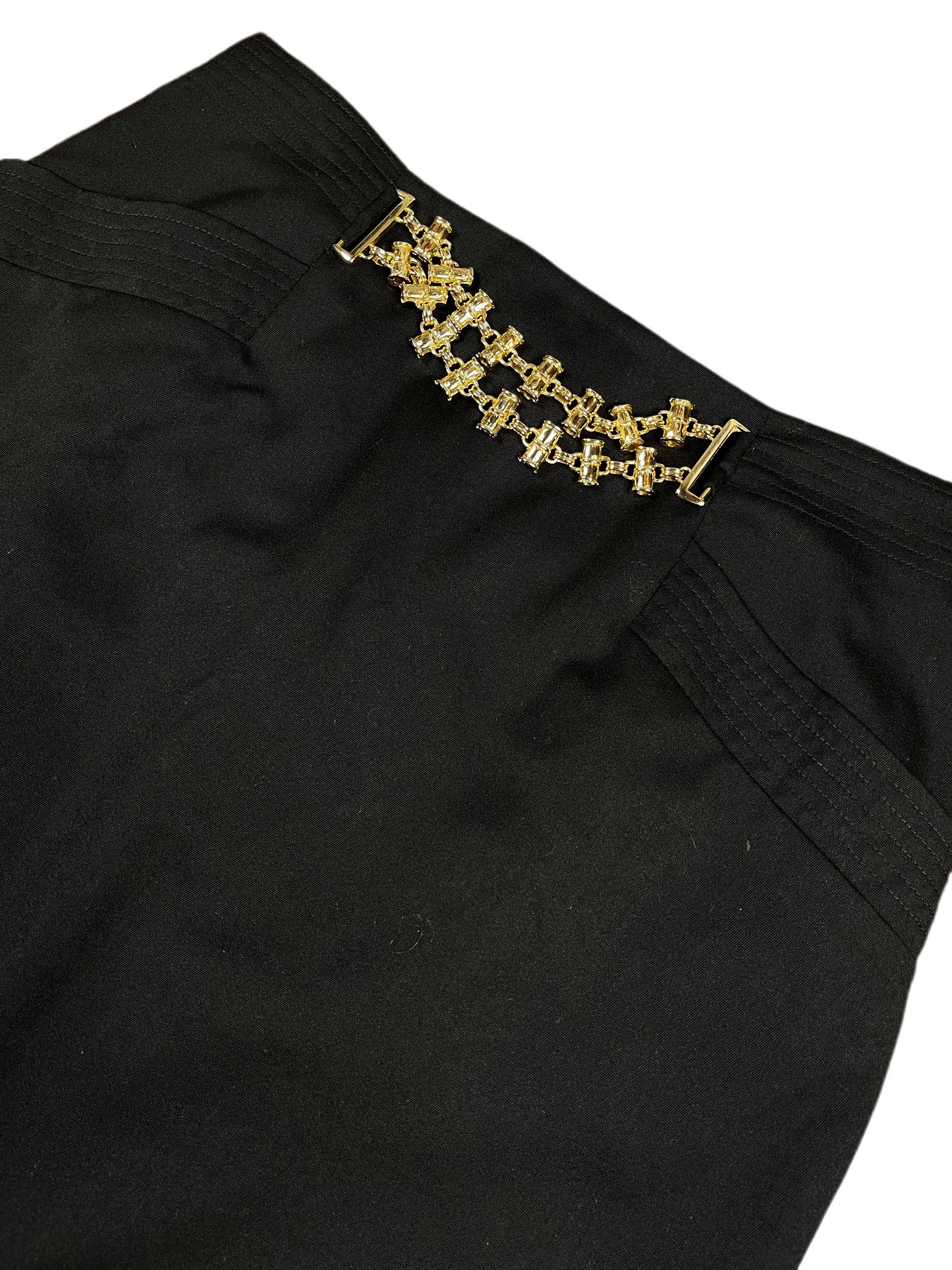 Vintage Burberry Skirt Black Gold - L