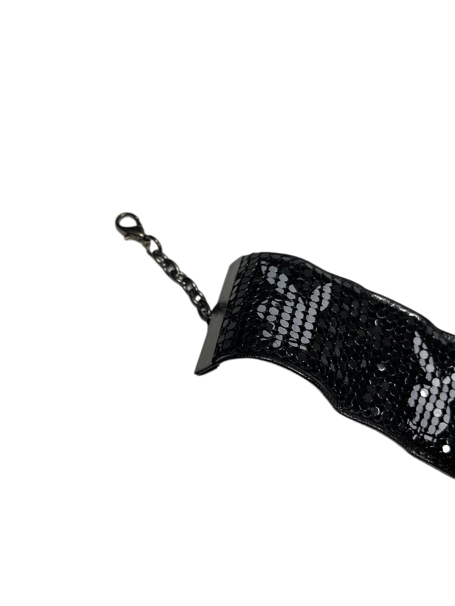 Y2k Playboy Tiles and Chains Belt Black 2004
