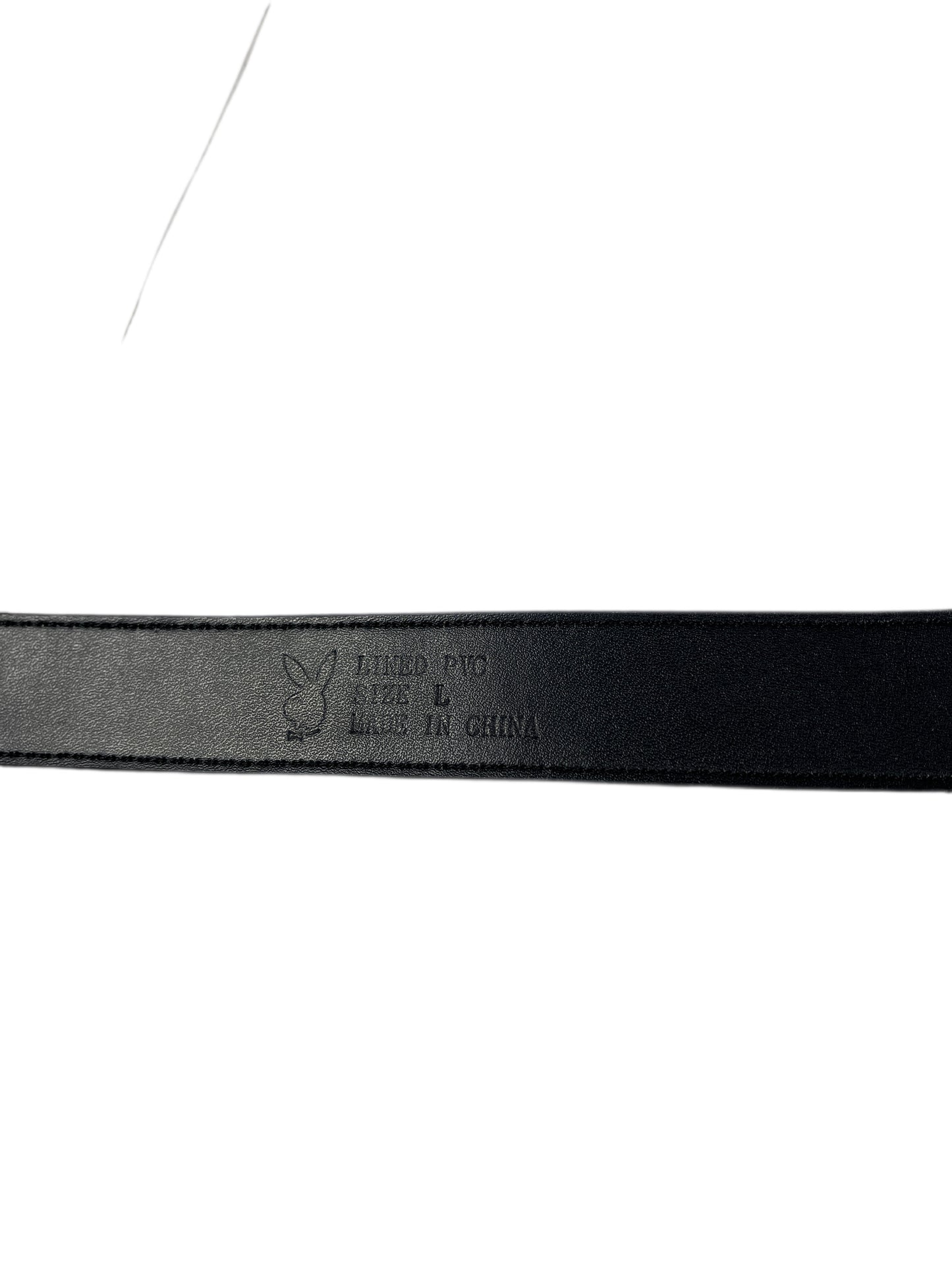 Y2k Playboy Belt Black Gray 2004